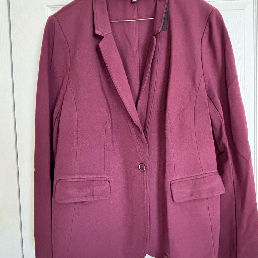 Lane Bryant Deep Burgundy Blazer